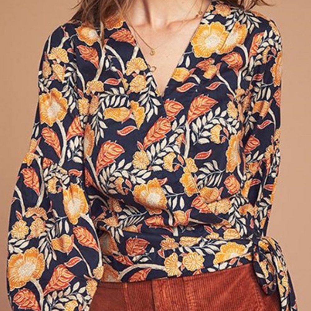 FAHERTY  Seraphina Wrap Blouse - Size Medium